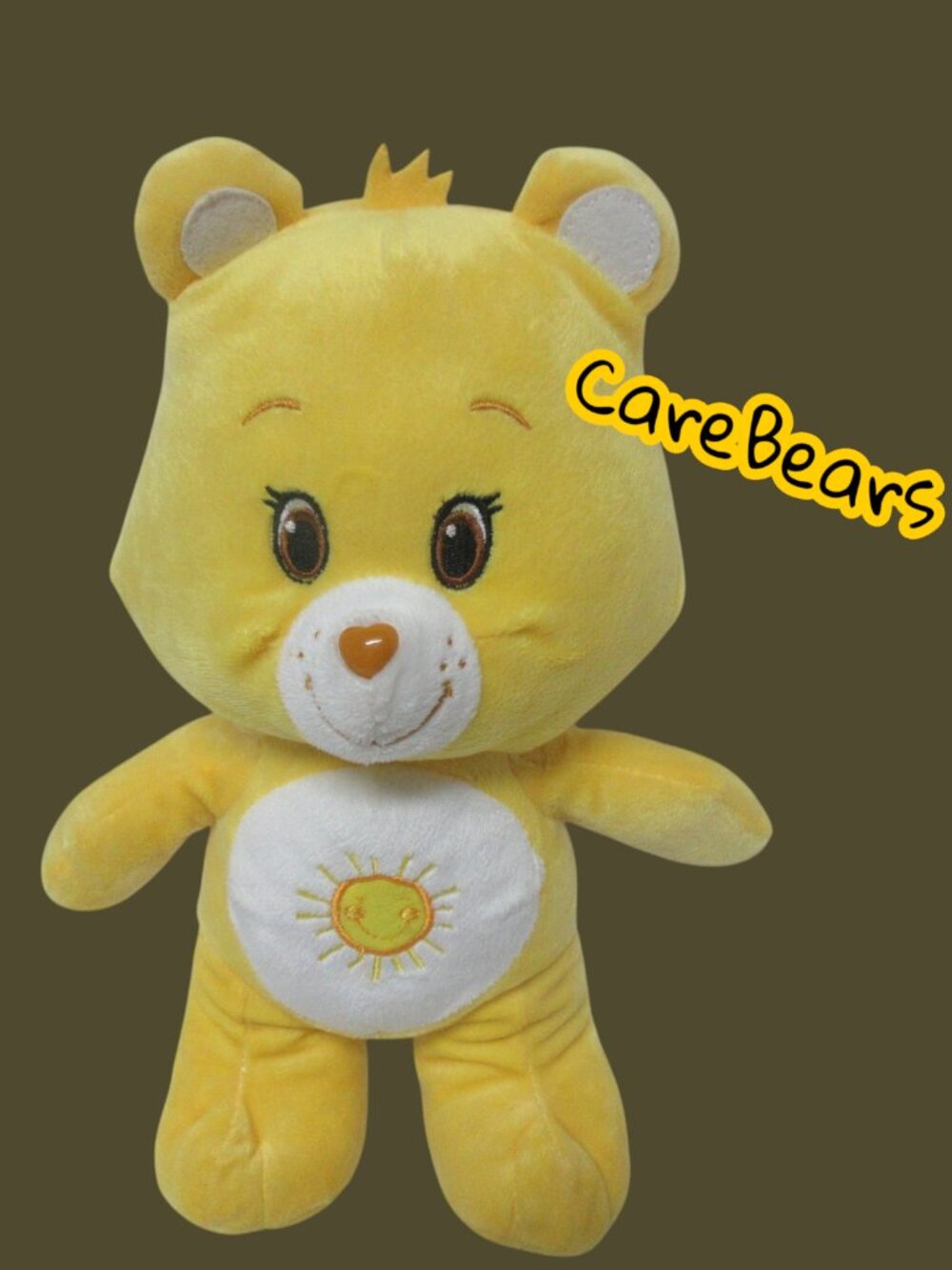 Care Bears Funshine Bear Plush Yellow Bear with Sun Belly Badge 12 inches